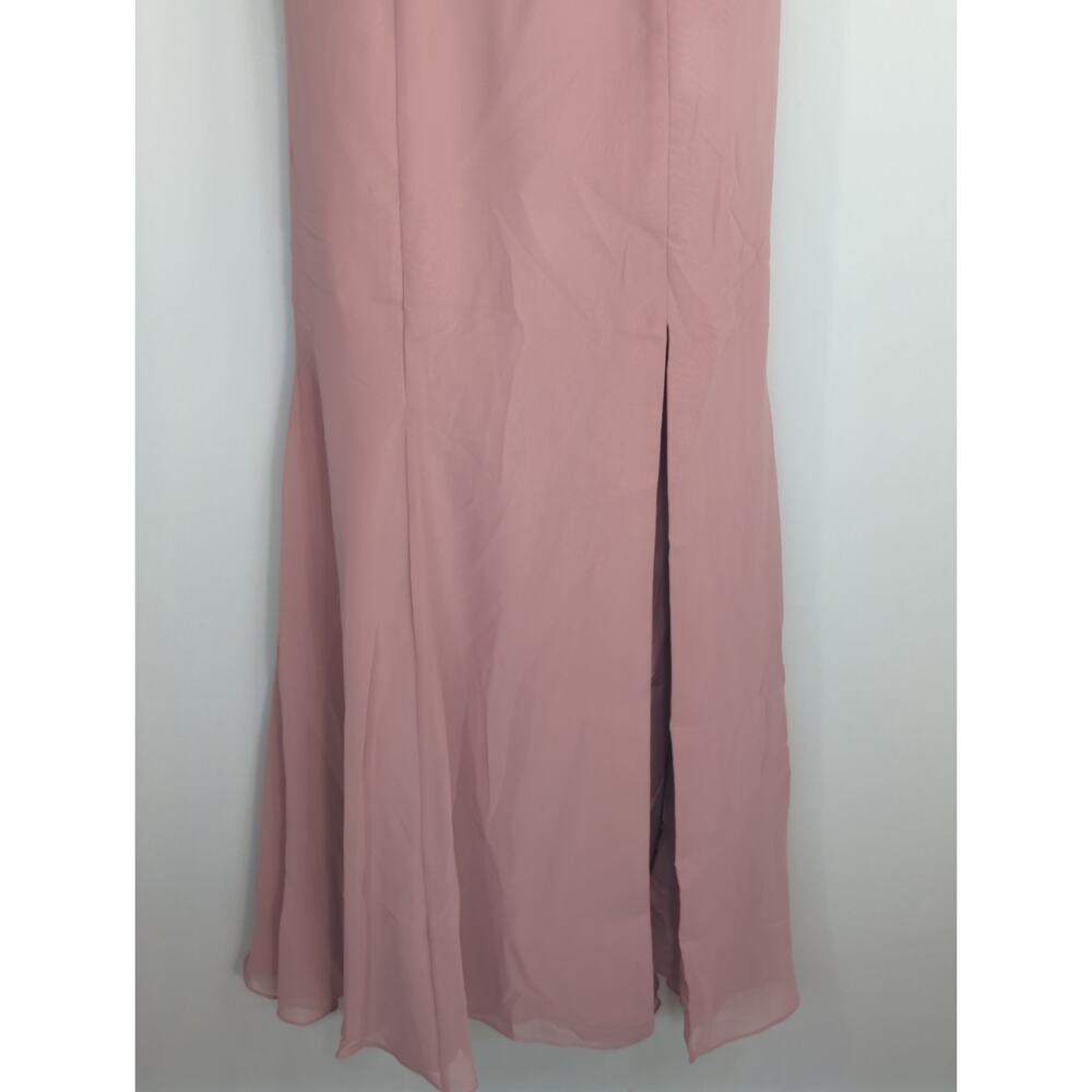 Azazie Rose Mauve Crisscross Halter Maxi Dress - Picture 5 of 14